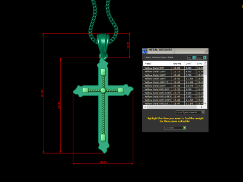 Cross Pendant Jesus Christ 4CP0067 3D-printmodel
