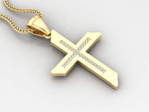 Cross Pendant Jesus Christ 4CP0068 3D 打印模型