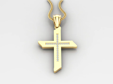 Cross Pendant Jesus Christ 4CP0068 3D Print Model