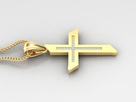 Cross Pendant Jesus Christ 4CP0068 3D Print Model