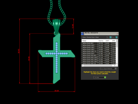 Cross Pendant Jesus Christ 4CP0068 3D Print Model