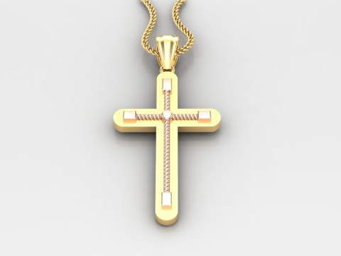 Cross Pendant Jesus Christ 4CP0069 3D-printmodel