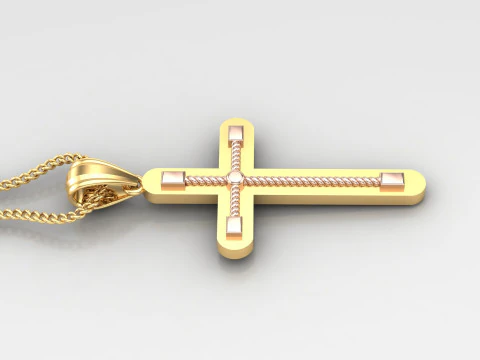 Cross Pendant Jesus Christ 4CP0069 3D Print Model
