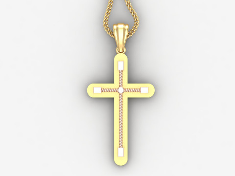 Cross Pendant Jesus Christ 4CP0069 3D-printmodel