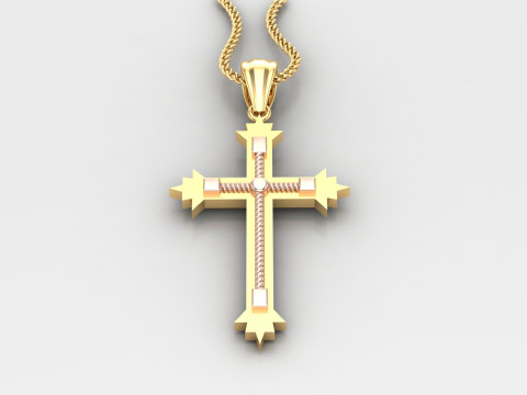 Cross Pendant Jesus Christ 4CP0070 3D 프린트 모델