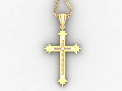 Cross Pendant Jesus Christ 4CP0070 3D 프린트 모델