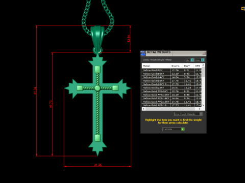 Cross Pendant Jesus Christ 4CP0070 3D 프린트 모델