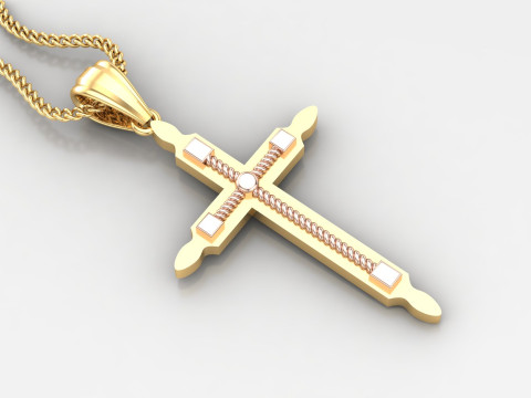 Cross Pendant Jesus Christ 4CP0071 3D 打印模型
