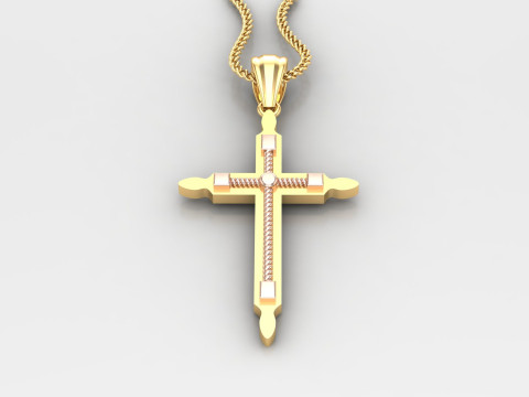 Cross Pendant Jesus Christ 4CP0071 3D Print Model