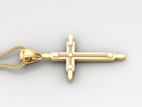 Cross Pendant Jesus Christ 4CP0071 3D Print Model