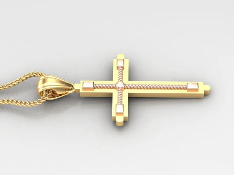 Cross Pendant Jesus Christ 4CP0072 3D Print Model