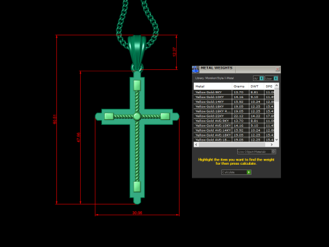Cross Pendant Jesus Christ 4CP0072 3D Print Model