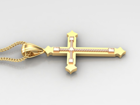 Cross Pendant Jesus Christ 4CP0073 3D Принт Модель