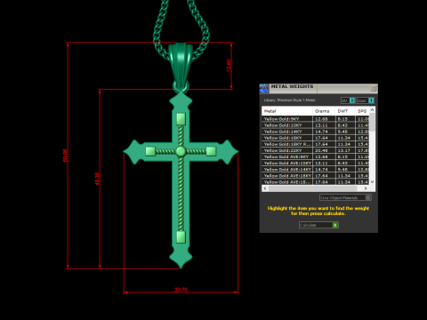 Cross Pendant Jesus Christ 4CP0073 3D Принт Модель