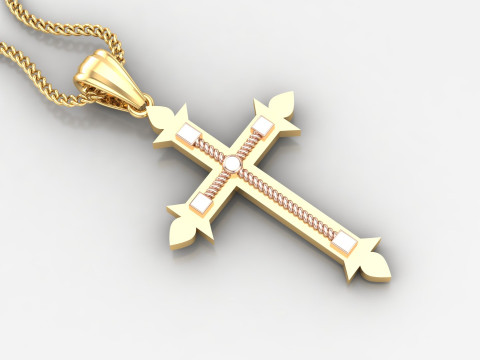 Cross Pendant Jesus Christ 4CP0074 3D 打印模型