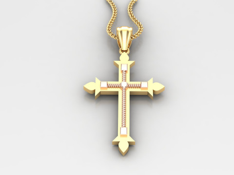 Cross Pendant Jesus Christ 4CP0074 3D-printmodel