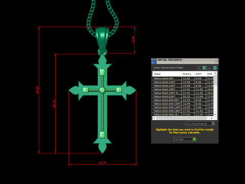 Cross Pendant Jesus Christ 4CP0074 3D-printmodel