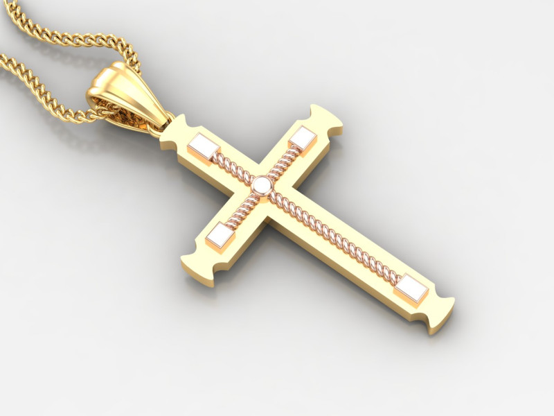 Cross Pendant Jesus Christ 4CP0075 3D Принт Модель .c4d .max .obj .3ds .fbx .stl .blend 