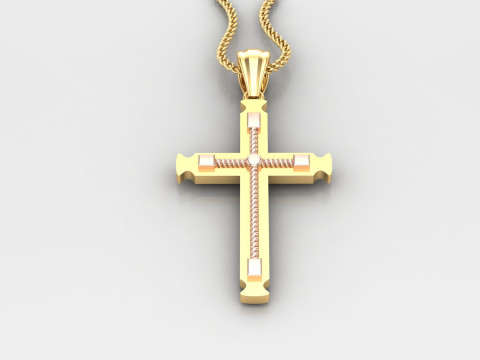 Cross Pendant Jesus Christ 4CP0075 3D Принт Модель