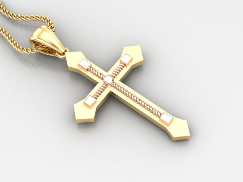 Cross Pendant Jesus Christ 4CP0076 3D 打印模型