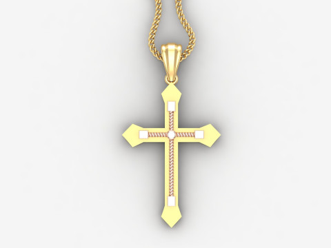 Cross Pendant Jesus Christ 4CP0076 3D Принт Модель