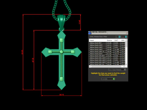 Cross Pendant Jesus Christ 4CP0076 3D Print Model