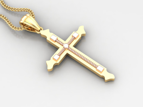 Cross Pendant Jesus Christ 4CP0077 3D-printmodel