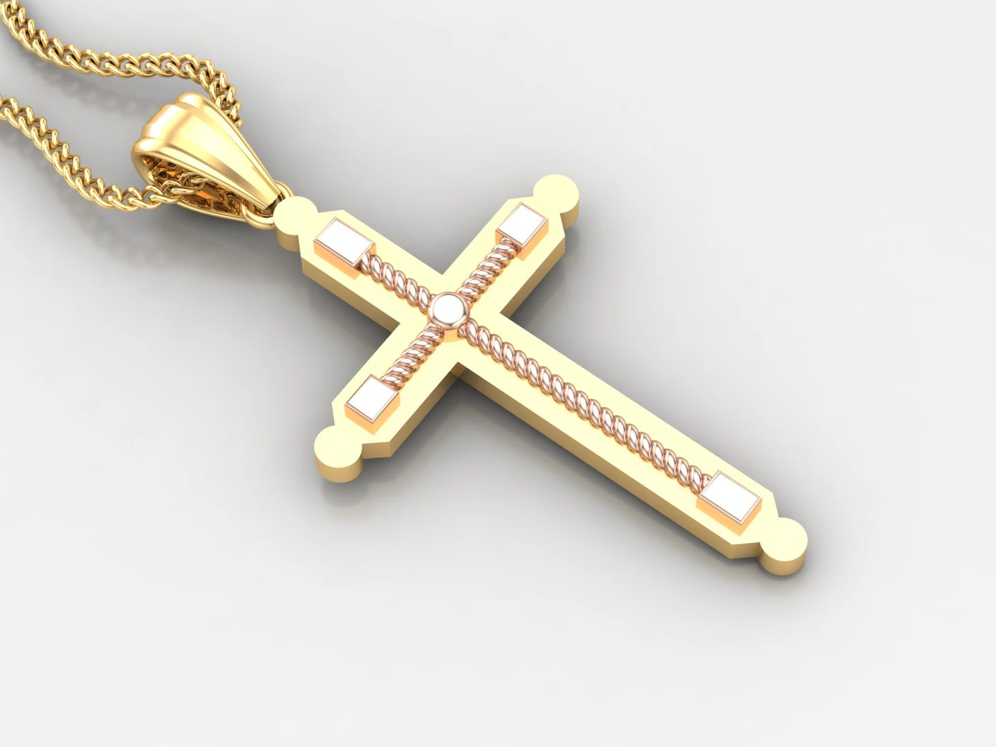 Cross Pendant Jesus Christ 4CP0078 3D Print Model .c4d .max .obj .3ds .fbx .stl .blend 