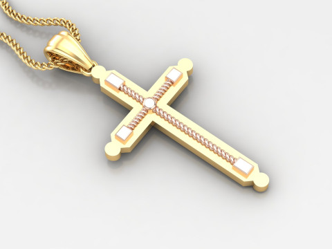 Cross Pendant Jesus Christ 4CP0078 3D 打印模型