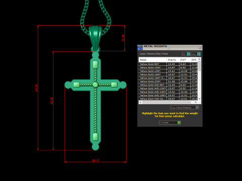 Cross Pendant Jesus Christ 4CP0078 Modèles 3D en vedette