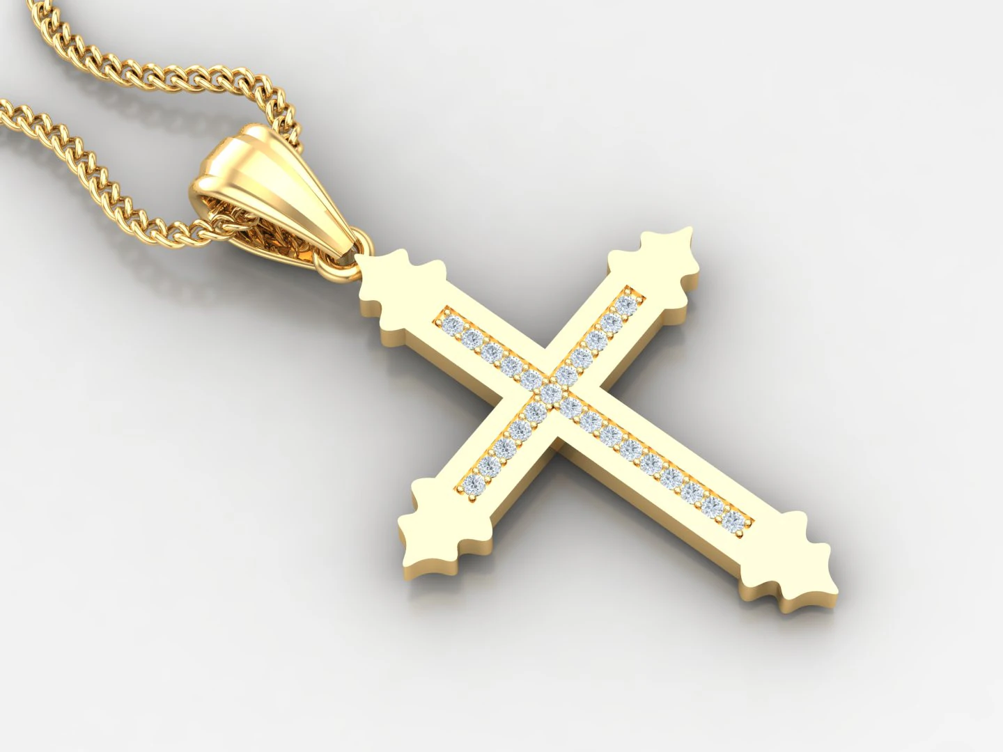 Cross Pendant Jesus Christ 4CP0079 3D Print Model .c4d .max .obj .3ds .fbx .stl .blend 