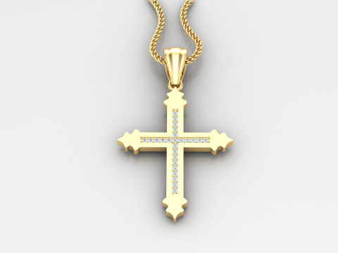 Cross Pendant Jesus Christ 4CP0079 3D Print Model