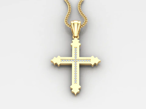 Cross Pendant Jesus Christ 4CP0079 3D Print Model