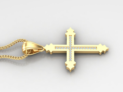 Cross Pendant Jesus Christ 4CP0079 3D Print Model
