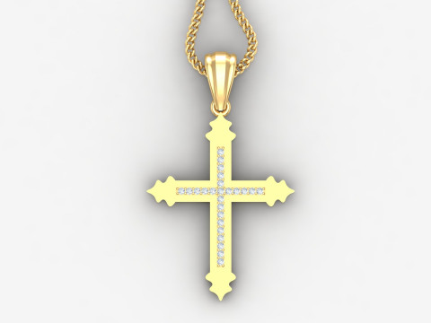 Cross Pendant Jesus Christ 4CP0079 3D Print Model