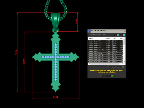 Cross Pendant Jesus Christ 4CP0079 3D Print Model