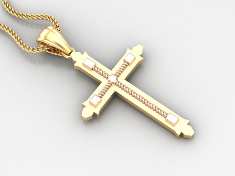 Cross Pendant Jesus Christ 4CP0080 3D 打印模型
