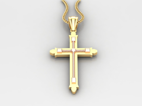 Cross Pendant Jesus Christ 4CP0080 Modello di stampa 3D