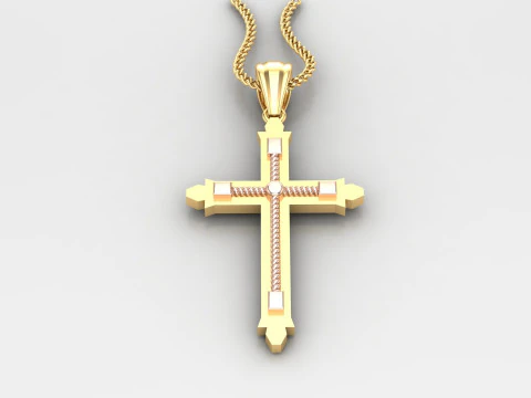 Cross Pendant Jesus Christ 4CP0080 3D Print Model