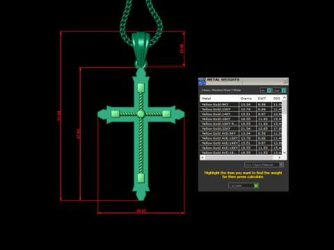 Cross Pendant Jesus Christ 4CP0080 3D Print Model