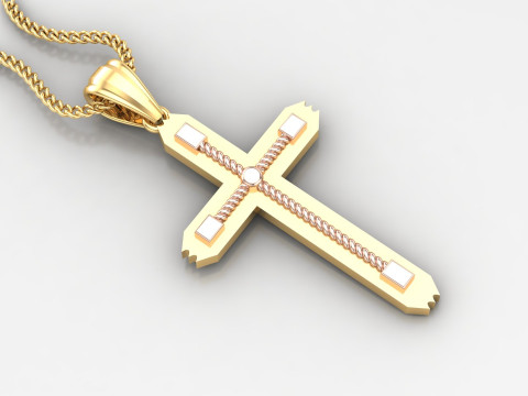 Cross Pendant Jesus Christ 4CP0081 3D 打印模型