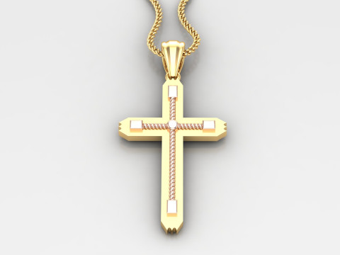 Cross Pendant Jesus Christ 4CP0081 3D Baskı Modeli