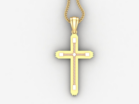 Cross Pendant Jesus Christ 4CP0081 3D Baskı Modeli
