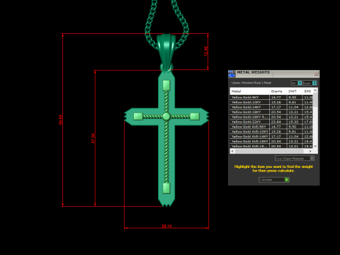 Cross Pendant Jesus Christ 4CP0081 3D Baskı Modeli