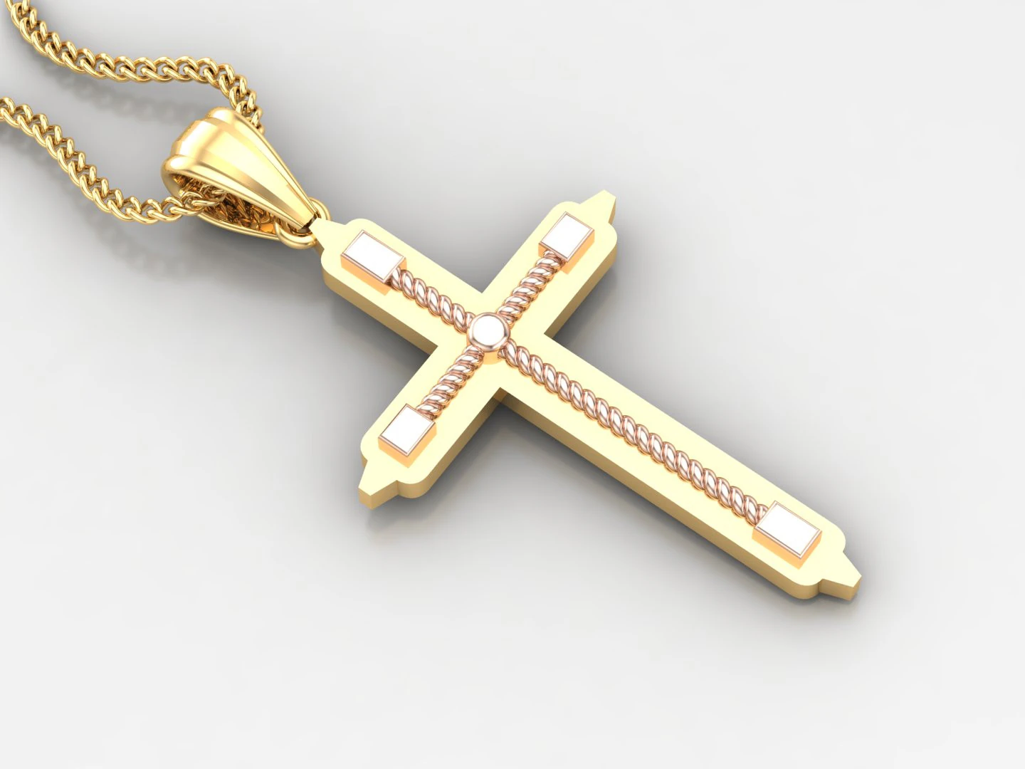 Cross Pendant Jesus Christ 4CP0082 3D Print Model .c4d .max .obj .3ds .fbx .stl .blend 