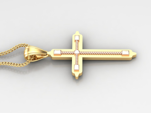 Cross Pendant Jesus Christ 4CP0082 3D Print Model