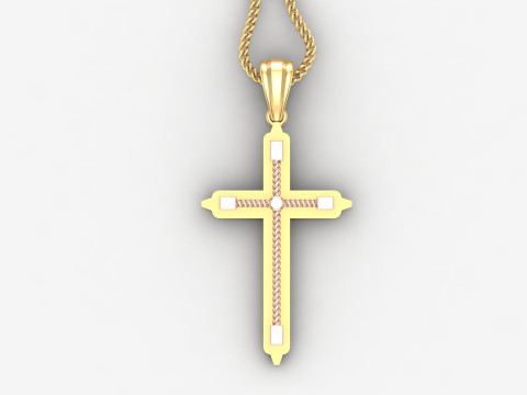 Cross Pendant Jesus Christ 4CP0082 3D Print Model