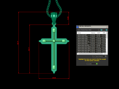 Cross Pendant Jesus Christ 4CP0082 3D Print Model