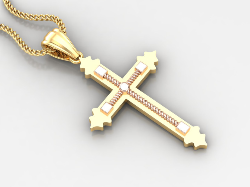 Cross Pendant Jesus Christ 4CP0083 3D Принт Модель .c4d .max .obj .3ds .fbx .stl .blend 
