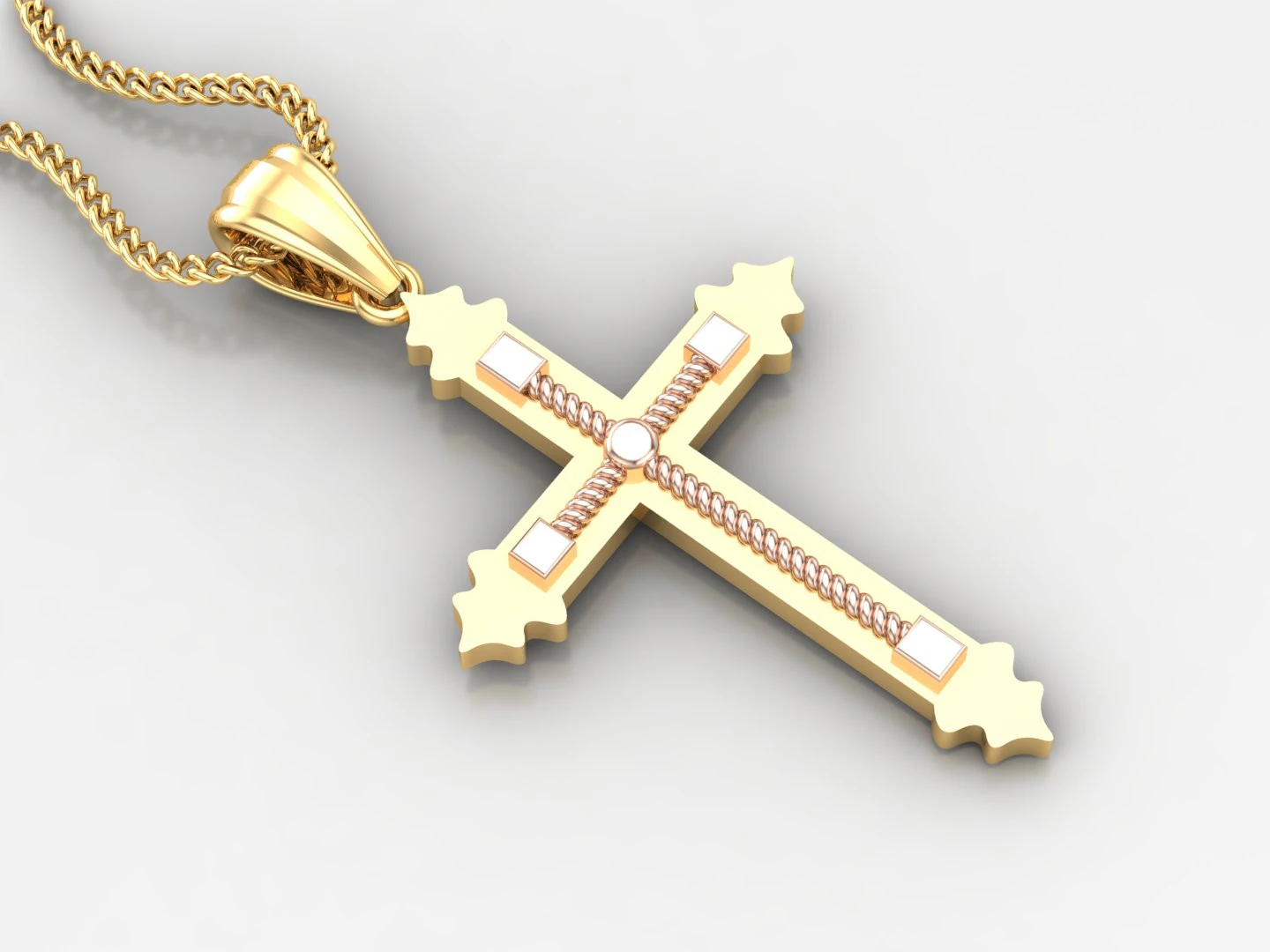 Cross Pendant Jesus Christ 4CP0083 3D Print Model .c4d .max .obj .3ds .fbx .stl .blend 